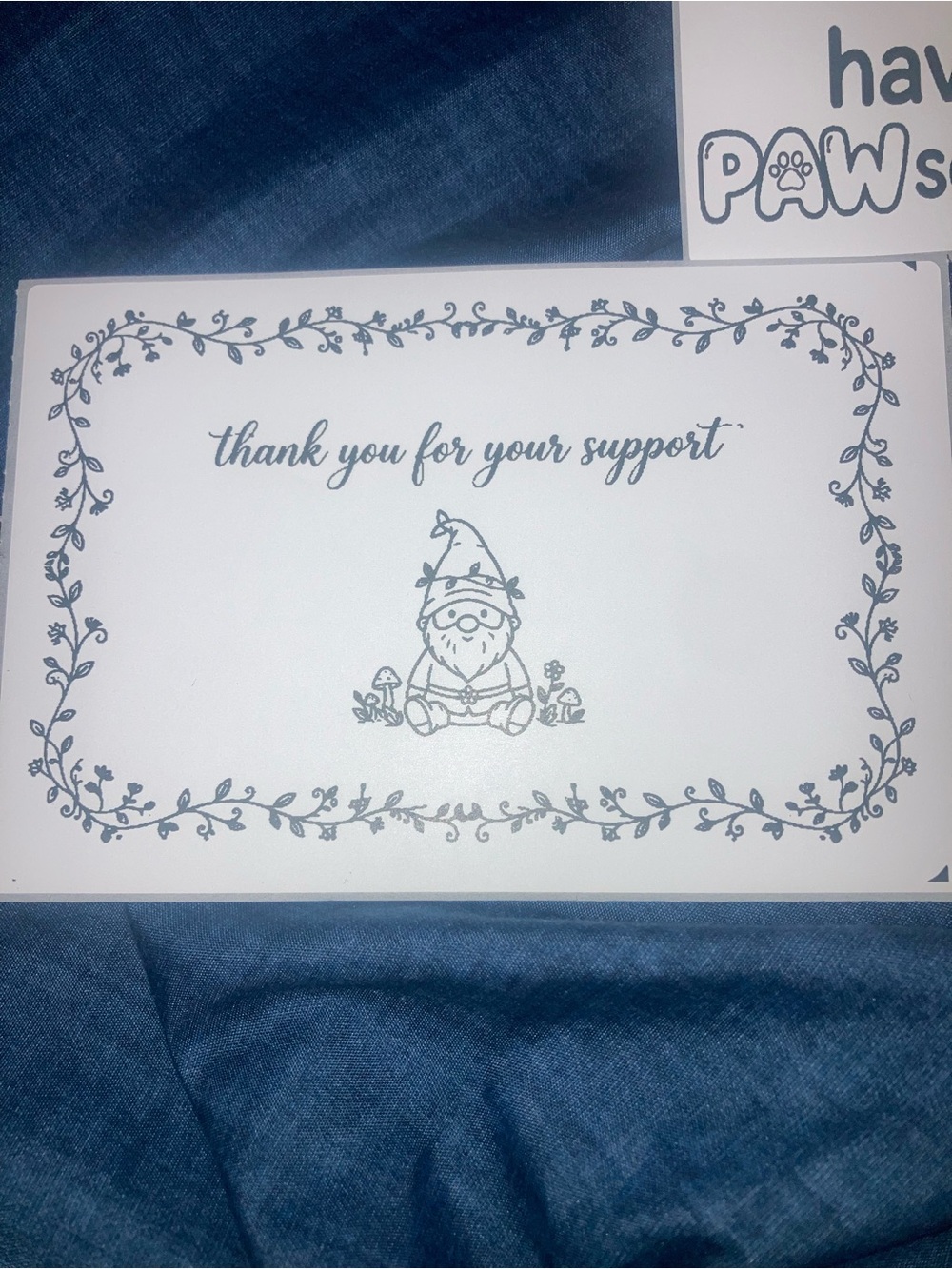 Customized Thank You Note - Black & White (50) 4x6 stickers - Picture 11 of 17